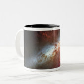 Sternexplosion Galaxie, Messier 82 Zweifarbige Tasse (Vorderseite Links)