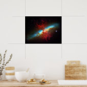 Sternexplosion Galaxy - Cigar Galaxy Weltraum Foto Poster (Küche)