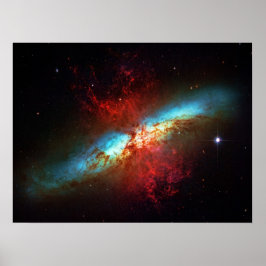 Sternexplosion Galaxy - Cigar Galaxy Weltraum Foto Poster