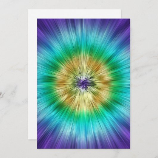 Sternexplosion Gefärbte Krawatte Feiertagskarte (Vorne/Hinten)