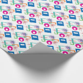 Sternexplosion Geometrisches mehrfarbiges Muster Geschenkpapier (Ecke)