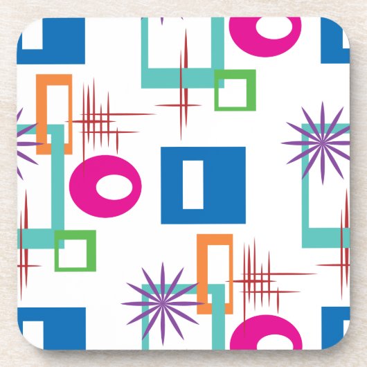Sternexplosion Geometrisches mehrfarbiges Muster Getränkeuntersetzer (Vorderseite)