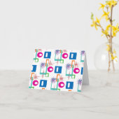 Sternexplosion Geometrisches mehrfarbiges Muster Karte (Gelbe Blume)