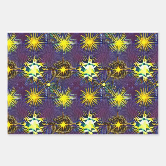 Sternexplosion Geschenkpapier Set (Vorderseite)