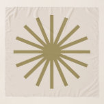 Sternexplosion Gold & Linen White Schal<br><div class="desc">Retro Mitte Jahrhundert Moderne Atomzeitalter Sternexplosion in Linen Weiß und Gold.</div>