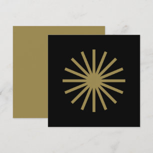 Sternexplosion Gold und Schwarz Einladung