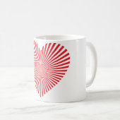 Sternexplosion Herz Kaffee Tasse (VorderseiteRechts)