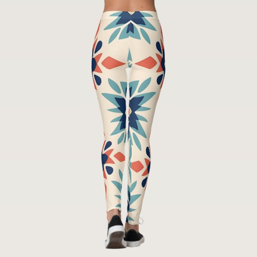 Sternexplosion Ikat Pattern Leggings (Rückseite)