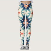 Sternexplosion Ikat Pattern Leggings (Vorderseite)