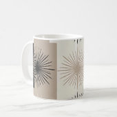 Sternexplosion Minimalistisches Design Beige Schwa Kaffeetasse (Vorderseite Links)