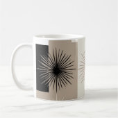 Sternexplosion Minimalistisches Design Beige Schwa Kaffeetasse (Links)
