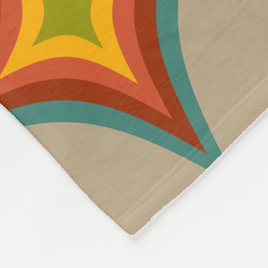 Sternexplosion Mitte des Jahrhunderts Fleecedecke (Ecke)