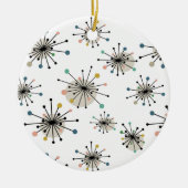 Sternexplosion Mitte Jahrhundert Moderner Weihnach Keramik Ornament (Vorne)