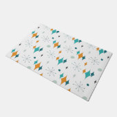 Sternexplosion Mitte Jahrhundert Modernes Muster Fußmatte (Schrägansicht)