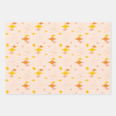 Sternexplosion Mitte Jahrhundert Modernes Muster Geschenkpapier Set (Vorderseite 2)