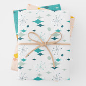 Sternexplosion Mitte Jahrhundert Modernes Muster Geschenkpapier Set (Beispiel)