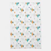 Sternexplosion Mitte Jahrhundert Modernes Muster Geschirrtuch (Vertikal)