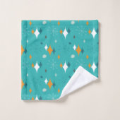 Sternexplosion Mitte Jahrhundert Modernes Muster i Badhandtuch Set (Waschlappen)