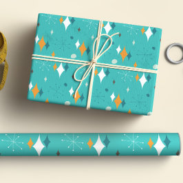 Sternexplosion Mitte Jahrhundert Modernes Muster i Geschenkpapier Set