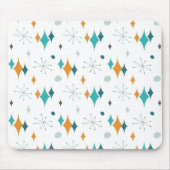 Sternexplosion Mitte Jahrhundert Modernes Muster Mousepad (Vorne)