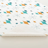 Sternexplosion Mitte Jahrhundert Modernes Muster Sherpadecke (3/4)