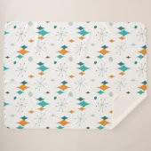 Sternexplosion Mitte Jahrhundert Modernes Muster Sherpadecke (Vorderseite (Horizontal))