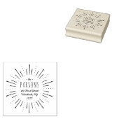 Sternexplosion Monogram Address Briefmarke Gummistempel (Stempel)
