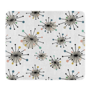 Sternexplosion Muster Atomzeitalter Mitte Jahrhund Schneidebrett