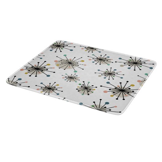 Sternexplosion Muster Atomzeitalter Mitte Jahrhund Schneidebrett (Ecke)