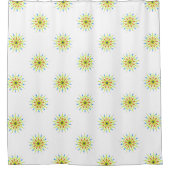 Sternexplosion Muster Retro Duschvorhang (Vorderseite)