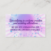 Sternexplosion Nähen Begriffe nahtlose Veränderung Visitenkarte (Rückseite)