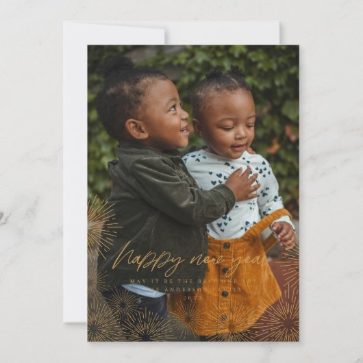 Sternexplosion - Neujahrskarte Einladung (Vorderseite)