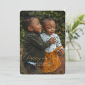 Sternexplosion New Years Card Feiertagskarte (Stehend Vorderseite)