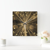 Sternexplosion Quadratische Wanduhr (Zuhause)