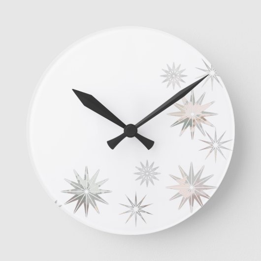 Sternexplosion Runde Wanduhr (Vorderseite)