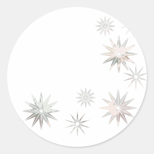 Sternexplosion Runder Aufkleber (Vorderseite)