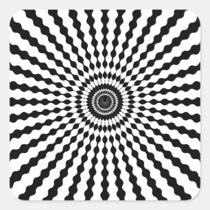 Sternexplosion, Schwarz und Weiß Quadratischer Aufkleber