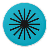 Sternexplosion Schwarz/Weiß Keramikknauf (Vorderseite)