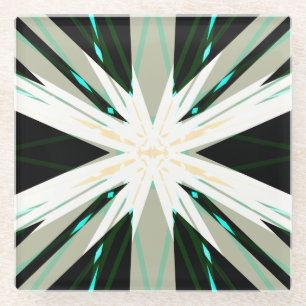 Sternexplosion Snowflake Glasuntersetzer