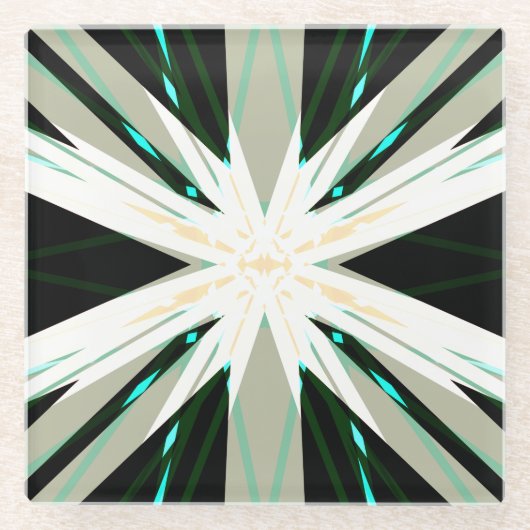 Sternexplosion Snowflake Glasuntersetzer (Vorderseite)