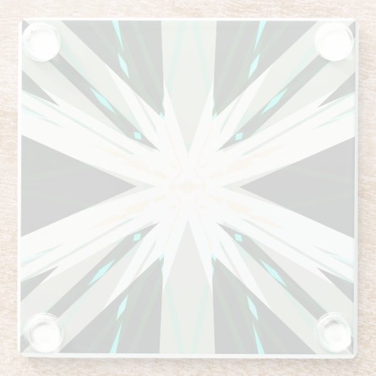 Sternexplosion Snowflake Glasuntersetzer (Rückseite)