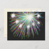 Sternexplosion Stars Colorful Funky Space Neuner A Postkarte (Vorne/Hinten)