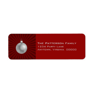 Sternexplosion Streifen Ornament-Adressetiketten,