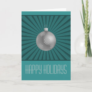 Sternexplosion Streifen Ornament Card, Aquamarin Feiertagskarte