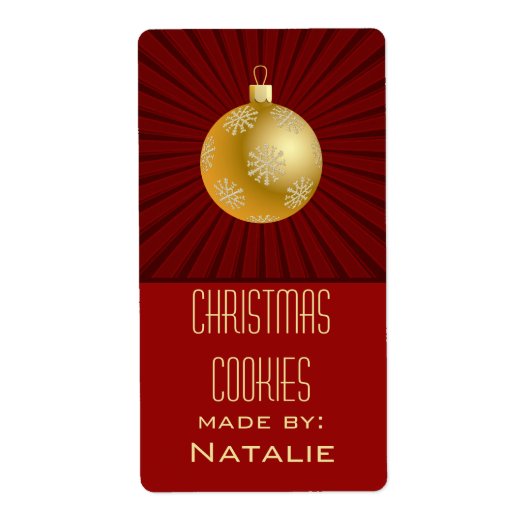 Sternexplosion Streifen Ornamente Backetiketten, r (Vorne)