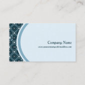 Sternexplosion und Linien Mitte Jahrhundert Blau Visitenkarte (Rückseite)