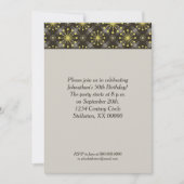 Sternexplosion und Linien Mitte Jahrhundert Braun  Einladung (Vorderseite)