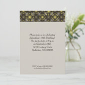 Sternexplosion und Linien Mitte Jahrhundert Braun  Einladung (Stehend Vorderseite)