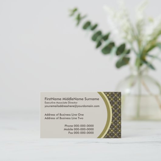 Sternexplosion und Linien Mittelalter Muster Erde  Visitenkarte (Stehend Vorderseite)