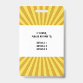 Sternexplosion Yellow Conference Event Abzeichen Ausweis (Rückseite)